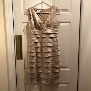 London Times Dress, beautiful champagne color.